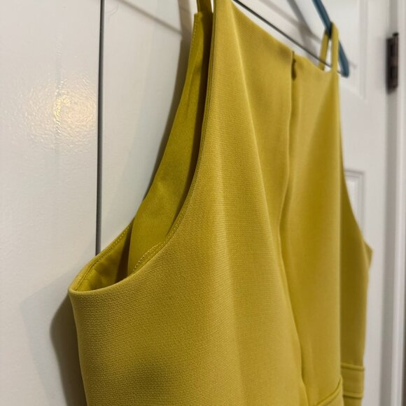 Women’s Mustard Yellow Sleeveless Blouse with Gold Button Detail – Size Large - Picture 4 of 5